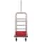 Global Industrial Silver Stainless Steel Bellman Cart, Straight Uprights, 6 Rubber Casters, 41-1/4L x 24W x 73H 985116SL - alternate 7